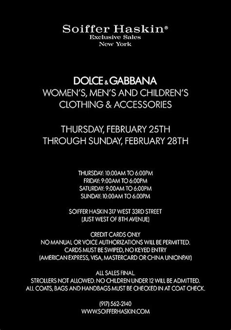 dolce gabbana sample sale nyc 2017|dolce and gabbana online sale.